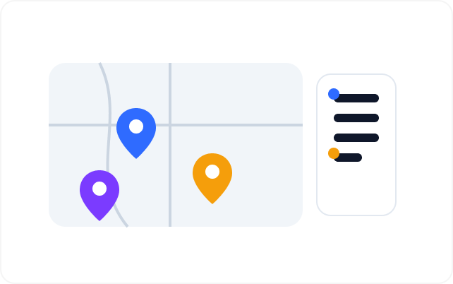 Locations & Map layout preview