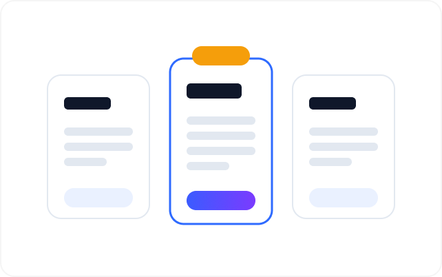 Pricing Tables layout preview